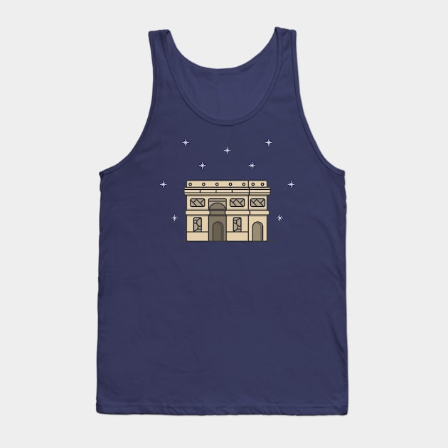 Paris - Arc de triomphe Tank Top by Stevectors